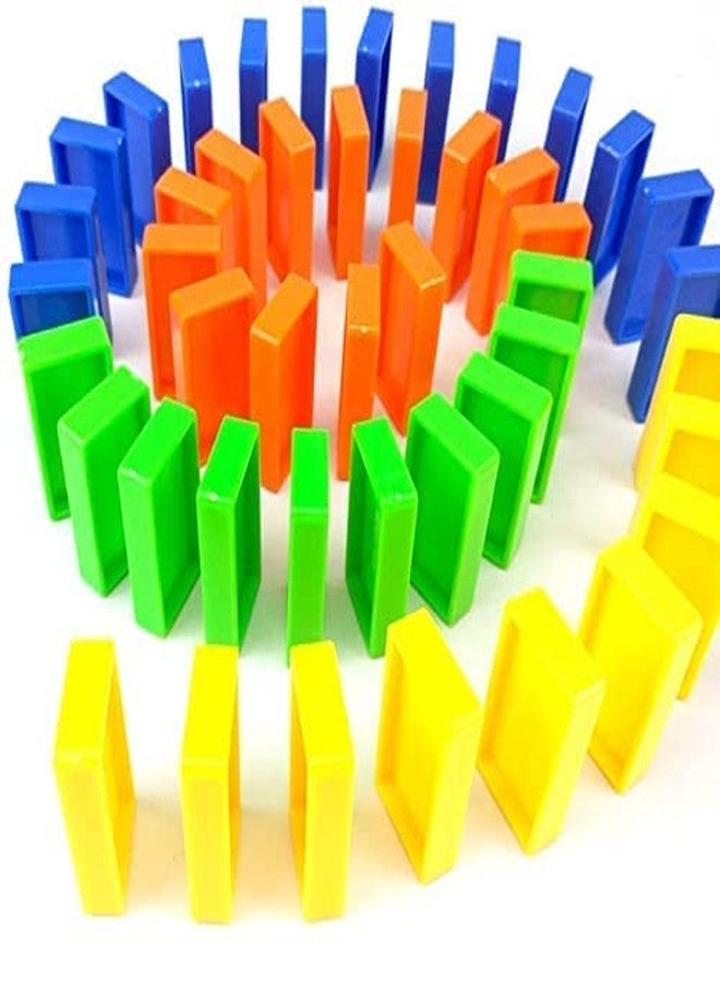 PULSBERY مجموعة مكعبات بناء بلاستيكية كبيرة الحجم من PULSBERY، مجموعة مكعبات متشابكة للأطفال من عمر سنتين إلى 9 سنوات، بنين وبنات (متعددة الألوان، لعبة مكعبات دومينو بلاستيكية) - Image 4